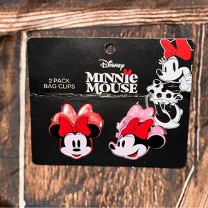 Disney Minnie Mouse 2Pk Bag Clip Set - NEW